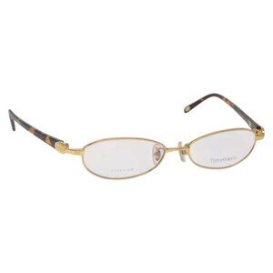 TIFFANY&Co. Glasses Plastic Gold Auth bs26823